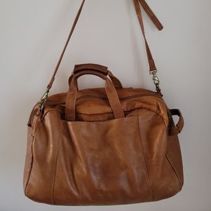 Huge Colombian top grain Leather 22" Duffel Bag we